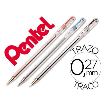 Blister Esferograficas Bk77 3 Unidades - Preto, Azul E Verm