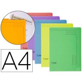 Bolsa Dossier Exacompta em Cartolina Din A4 290 Gr Pack de 5 Unidades Cores Sortidas