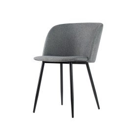 Cadeira Fast-Paperflow Must Base Preta Assento Cinza Lote de 2 Unidades