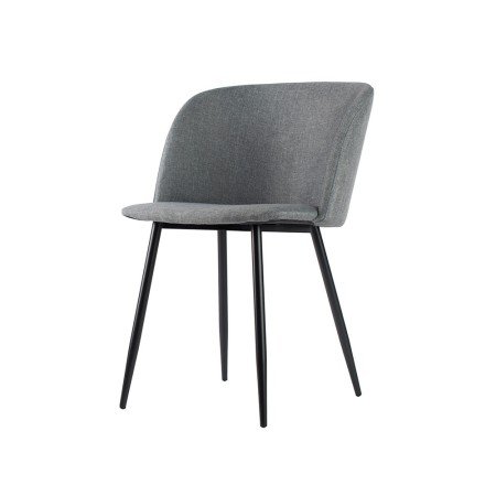 Cadeira Fast-Paperflow Must Base Preta Assento Cinza Lote de 2 Unidades