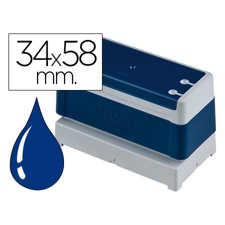 Carimbo Automatico Brother 34 Mm x 58 Mm Azul