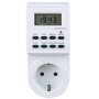 Programador digital eletrônico prata - semanal - 3600w - 250v - 16a - 50hz - ip 20 - multifuncional ajustável