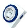 Programador eletrônico analógico prata - 24 horas - 3600w - 250v - 16a - 50hz - ip 20 - ajustável 15 minutos - 24h