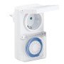 Programador eletrônico analógico prata - 24 horas - 3600w - 250v - 16a - 50hz - ip 44 - ajustável 30 minutos - 24h