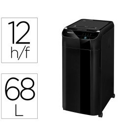 Destruidora de Documentos Fellowes Automax 350C Capacidade 350H Seguranca P4 Agrafes Clips E Cartoes Cesto 68 L