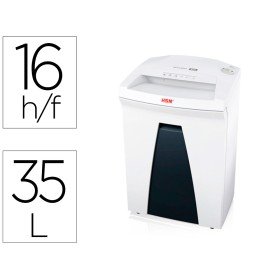 Destruidora de Documentos Hsm Securio B24 Capacidade de Corte 16 Folhas em Particulas Destroi Agrafes Clips Cd E Cartoes