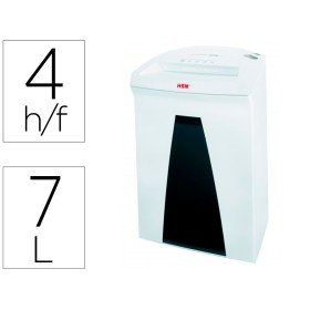 Destruidora de Documentos Hsm Securio B24 Nivel de Seg. 7 Capac. Corte 4 F Particulas Destroi Agrafes Clips Cartoes E Cd