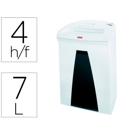 Destruidora de Documentos Hsm Securio B24 Nivel de Seg. 7 Capac. Corte 4 F Particulas Destroi Agrafes Clips Cartoes E Cd