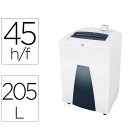 Destruidora de Documentos Hsm Securio P44I Capacidade Corte 45 Folhas em Particulas Destroi Agrafes Clips Cd E Cartoes