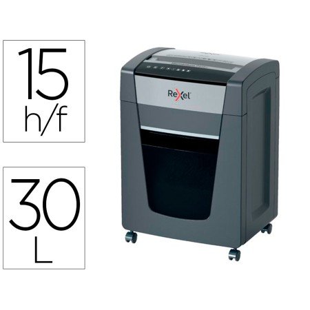Destruidora de Documentos Rexel Momentum Extra P515+ Capacidade Corte 15 F P5 Destroi Agrafes Clips Cd E Cartoes 30 L