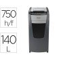 Destruidora de Documentos Rexel Optimum Auto+ 750X Eu Capacidade 750 Folhas Particulas Destroi Agrafes Clips E Cartoes