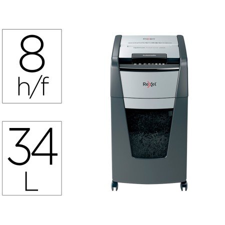 Destruidora de Documentos Rexel Optimum Autofeed+ 225X Eu Capacidadee de Corte 225 Folhas Destroi Agrafes E Clips 60 Lit