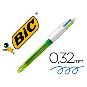 Esferografica Bic Quatro Cores Azul / Preto / Vermelho / Amarelo Fluor Ponta Media 1 Mm