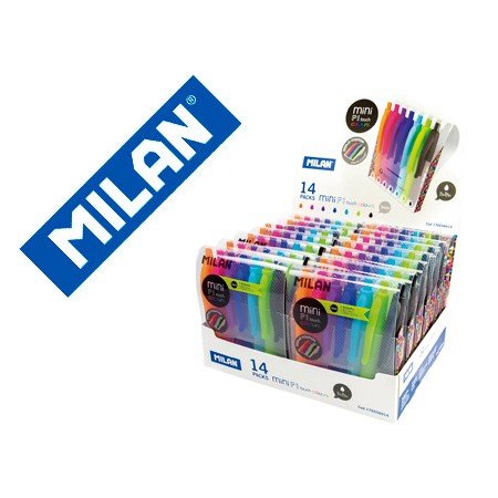 Esferografica Milan P1 Retratil 1 Mm Touch Mini Estojo de 7 Unidades Cores Sortidas