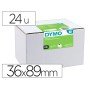 Etiqueta Adesiva Dymo Labelwriter Para Morada 36X89 Mm Branca Pack de 24 Rolos