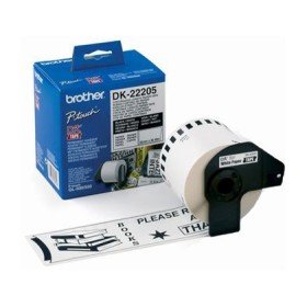 Etiquetas Continuas Brother Dk22205 Branco 62Mm x 30,48M Papel Termico
