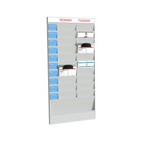 Expositor de Parede Fast-Paperflow Din A4 20 Divisorias Modulo Base Cor Cinza