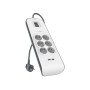 Extensao Belkin Bsv604Vf2M Protecao Contra Sobrecargas 6 Tomadas + 2 Portas USB (2,4 A) Botao Lig. E Desl. Cor Branco/Ci
