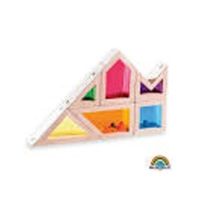 Jogo Wonderworlds Blocos Madeira com Som Cores Transparentes 18X12X3 Cm