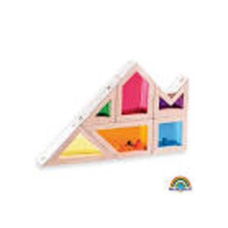 Jogo Wonderworlds Blocos Madeira com Som Cores Transparentes 18X12X3 Cm