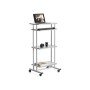 Mesa Computador Rocada Rd-5220 Estrutura Metalica Bandejas Regulaveis em Altura com Teclado Removivel 680X490X1260 Mm