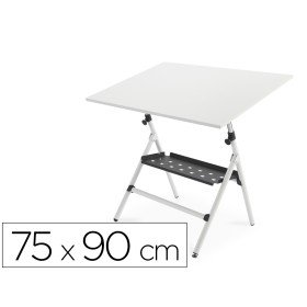 Mesa de Desenho Rocada Rd-175 Estrutura Metalica Dobravel Regulavel em Altura Tabuleiro 75X90 Cm
