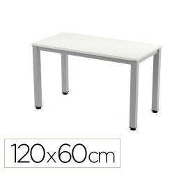 Mesa de Escritorio Rocada Executive 2000Ad04 Aluminio/Branco 120X60 Cm