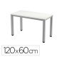 Mesa de Escritorio Rocada Executive 2000Ad04 Aluminio/Branco 120X60 Cm
