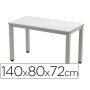 Mesa de Escritorio Rocada Executive 2001Ad02 Aluminio /Cinza 140X80 Cm