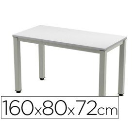 Mesa de Escritorio Rocada Executive 2002Ad02 Aluminio /Cinza 160X80 Cm
