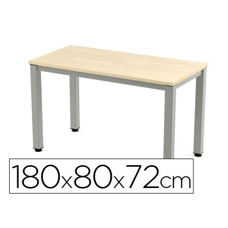 Mesa de Escritorio Rocada Executive 2003Ad01 Aluminio /Faia 180X80 Cm