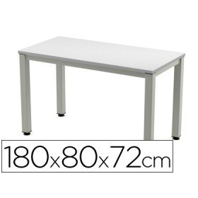 Mesa de Escritorio Rocada Executive 2003Ad02 Aluminio /Cinza 180X80 Cm