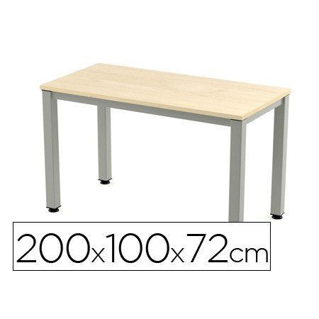 Mesa de Escritorio Rocada Executive 2005Ad01 Aluminio /Faia 200X100 Cm