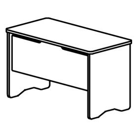 Mesa de Escritorio Rocada Serie Work 1200 x 600 Mm Acabamento Faia