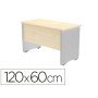 Mesa de Escritorio Rocada Serie Work 120X60 Cm Acabamento Ab04 Aluminio/Branco