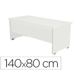 Mesa de Escritorio Rocada Serie Work 140X80 Cm Acabamento Aw04 Branco/Branco