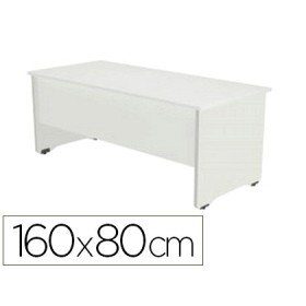 Mesa de Escritorio Rocada Serie Work 160X80 Cm Acabamento Aw04 Branco/Branco