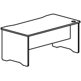 Mesa de Escritorio Rocada Serie Work 1800 x 840 Mm Acabamento Faia