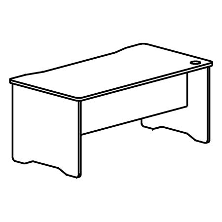 Mesa de Escritorio Rocada Serie Work 1800 x 840 Mm Acabamento Faia