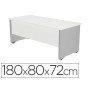 Mesa de Escritorio Rocada Serie Work 180X80 Cm Acabamento Ab04 Aluminio/Branco