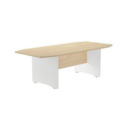Mesa de Reuniao Rocada Meeting 3003Aw01 Estrutura em Madeira Branco Tabuleiro em Madeira Faia 220X100X72 Cm