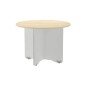 Mesa de Reuniao Rocada Meeting 3006Ab01 Estrutura em Madeira Cinza Aluminio Tabuleiro em Faia 120 Cm Diametro
