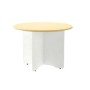 Mesa de Reuniao Rocada Meeting 3006Aw04 Estrutura em Madeira Branco Tabuleiro em Madeira Faia 120 Cm Diametro