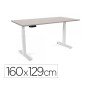 Mesa Rocada Regulavel em Altura Electricamente Ate 129 Cm Estrutura de Aco No Tampo 160 Cm Cor Cinza