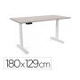 Mesa Rocada Regulavel em Altura Electricamente Ate 129 Cm Estrutura de Aco No Tampo 180 Cm Cor Cinza