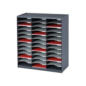 Modulo Fast-Paperflow Mono-Bloco com 36 Divisorias Cor Antracite/Cinza