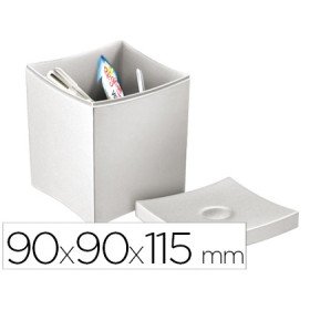 Modulo Organizador Cep com Tampa Desmontavel Apta Para Alimentos Poliestireno Cinza 9X9X11,5 Cm