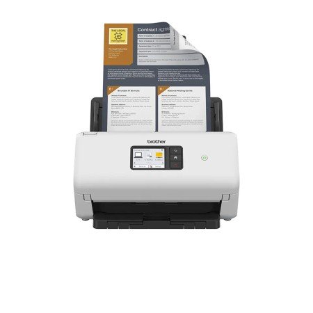 Scanner de mesa Brother ads - 4500w - 70ppm - duplex automático - usb 3.0 - usb 2.0 - rede - wi-fi - wi-fi direto - adf 60 folha