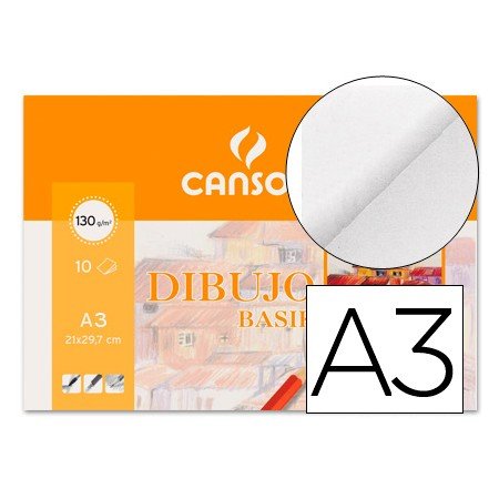 Papel de Desenho Basik 130Gr Din A3 em Minipacks de 10 Folhas