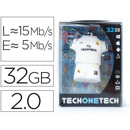 Pen Drive USB Tech One Tech Equipamento Futebol Real Madrid 32 Gb